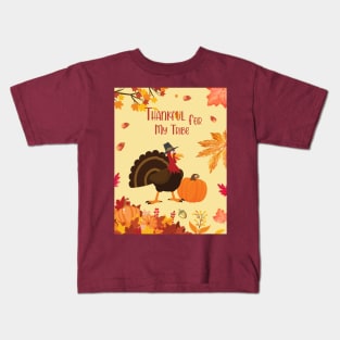 Thankful For My Tribe Kids T-Shirt